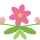 pink flower divider